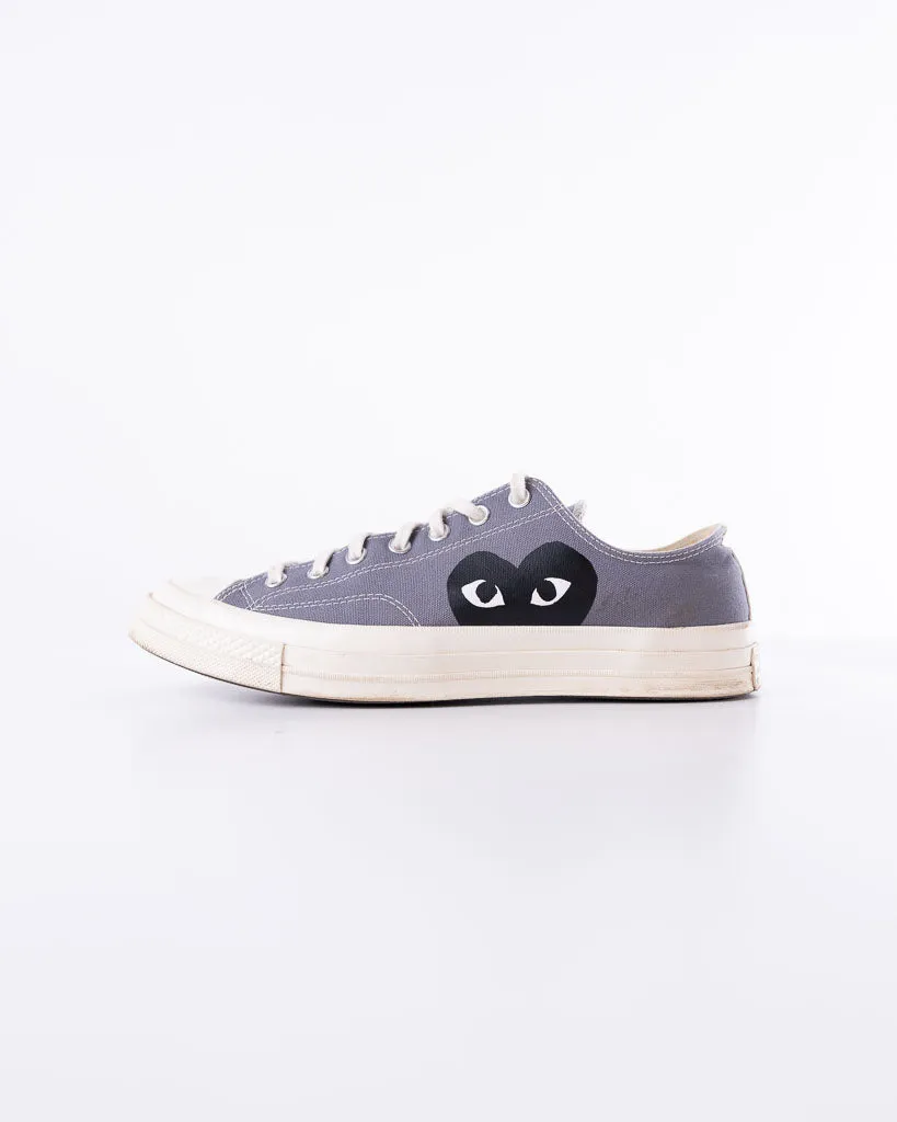 Converse Play Black Heart Grey Low Top Sneakers