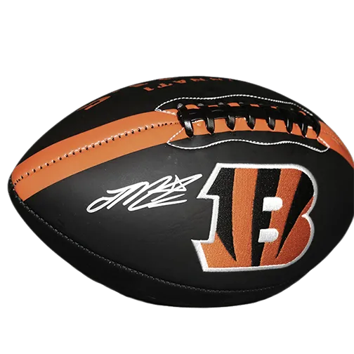Joe Mixon Bengals Logo Full Size Football Autographed (JSA)